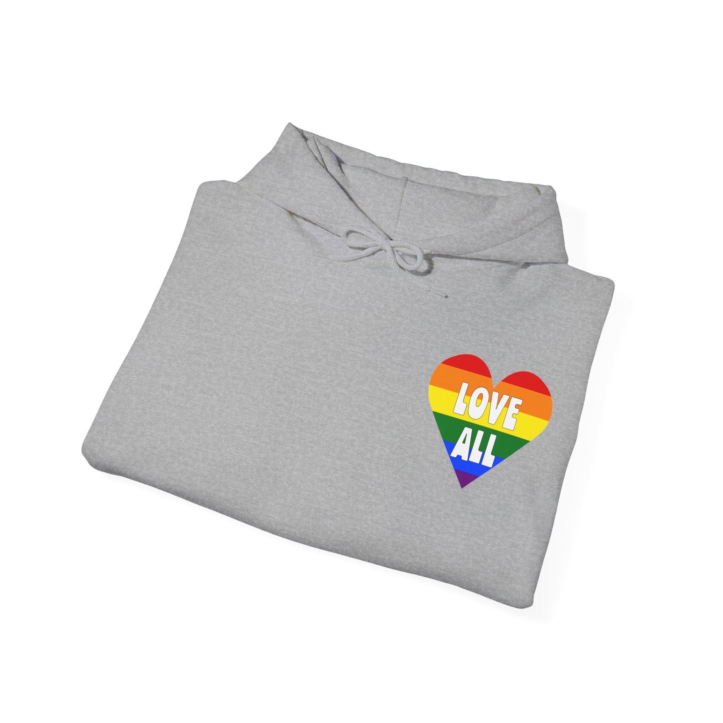 "Love All" Pride Heart Logo, Unisex Hoodie