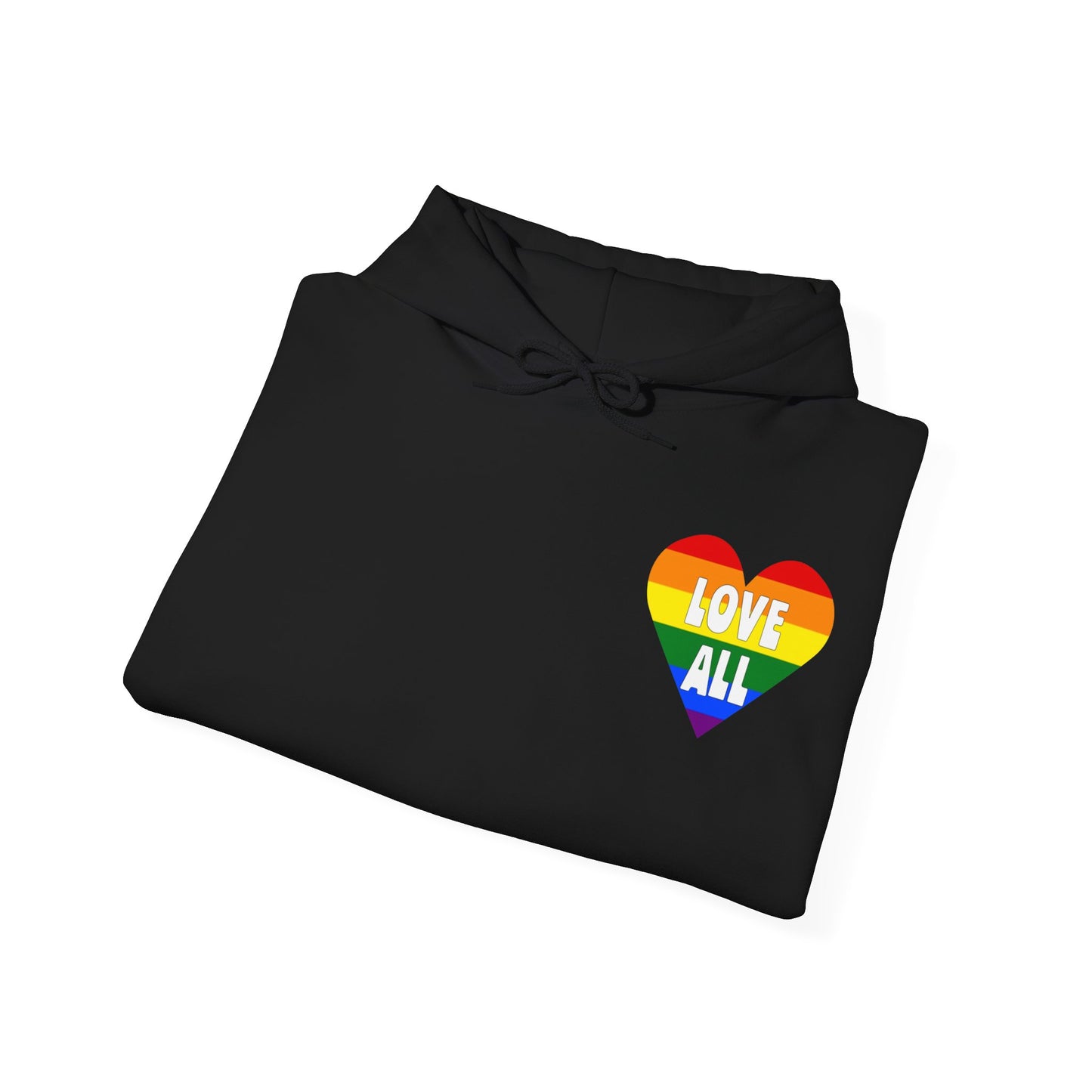 "Love All" Pride Heart Logo, Unisex Hoodie