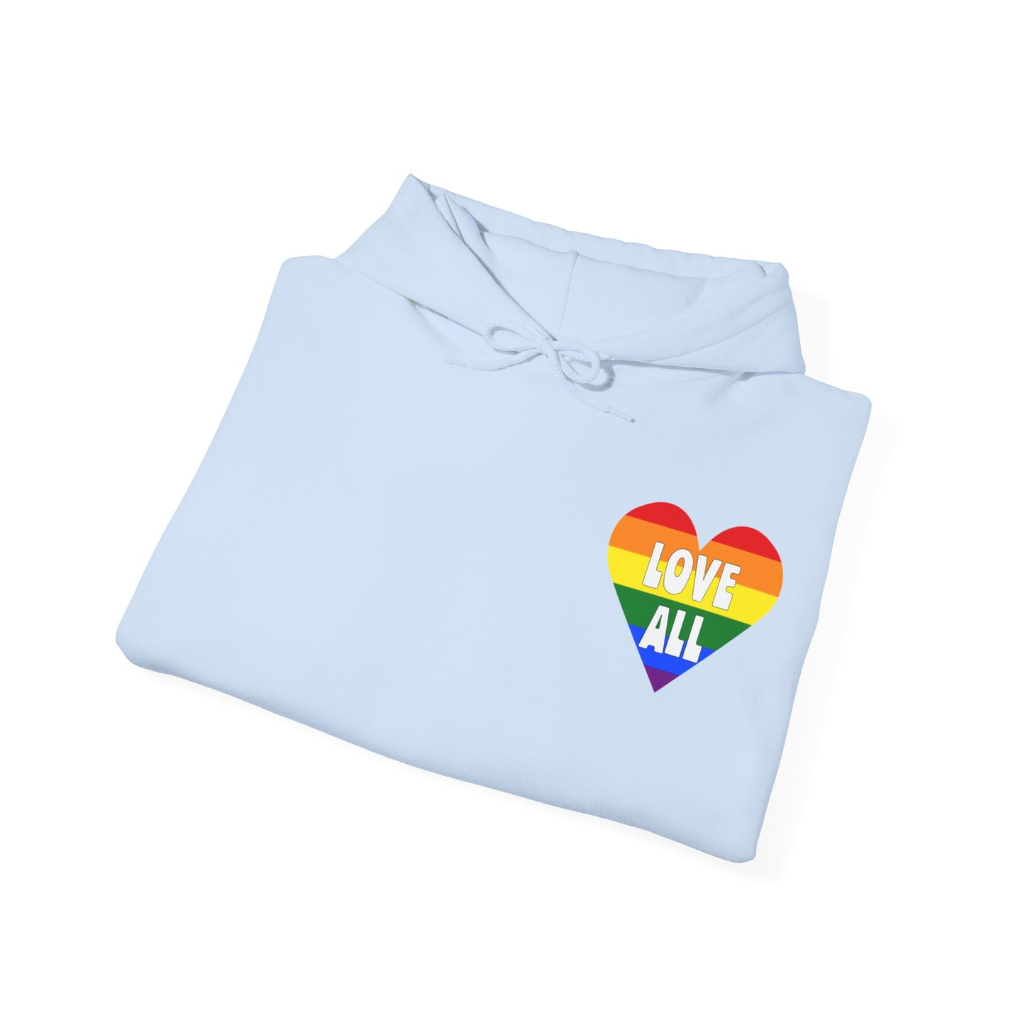 "Love All" Pride Heart Logo, Unisex Hoodie