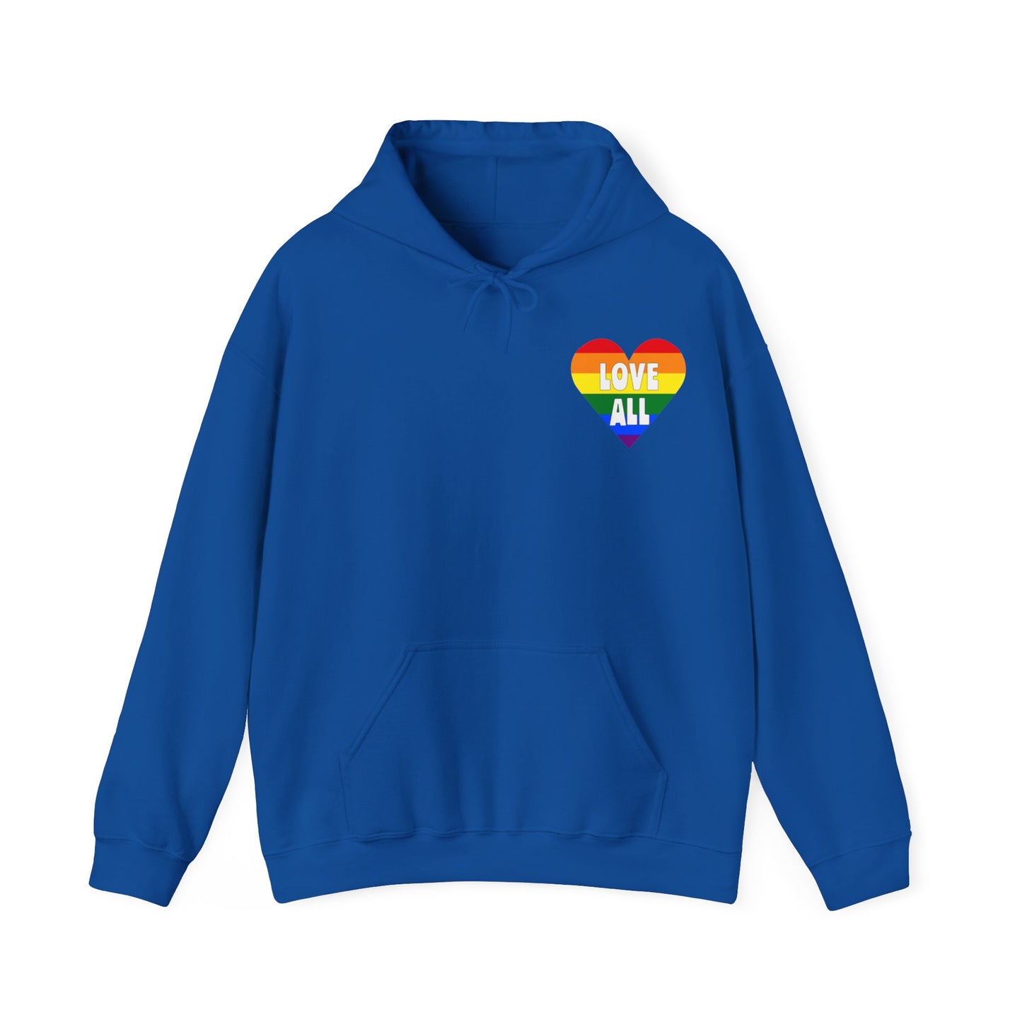 "Love All" Pride Heart Logo, Unisex Hoodie
