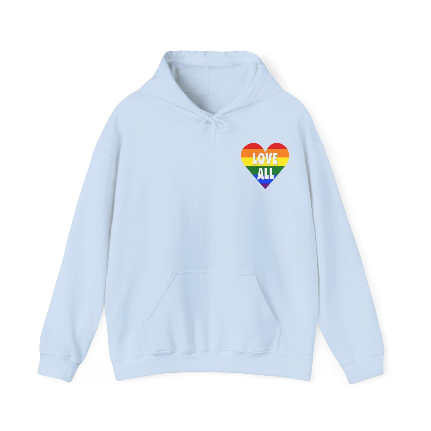 "Love All" Pride Heart Logo, Unisex Hoodie
