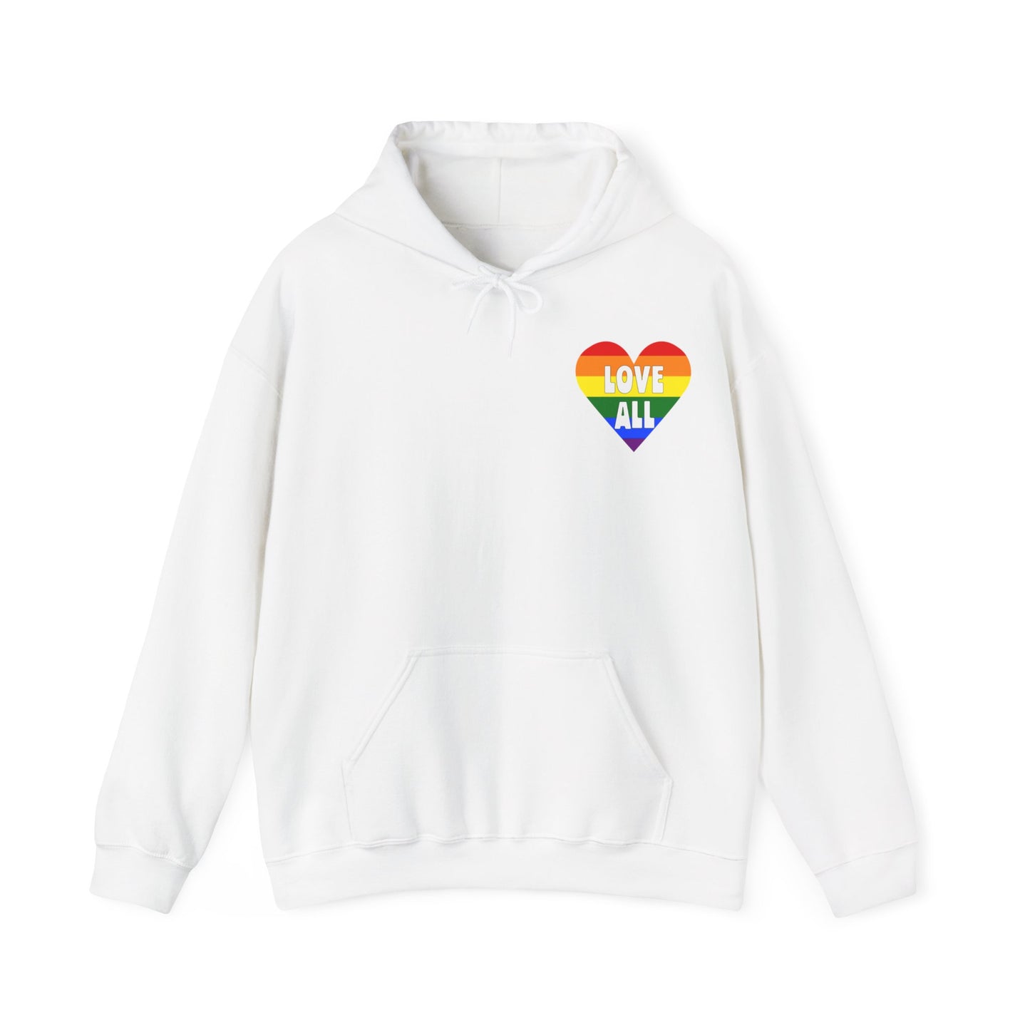 "Love All" Pride Heart Logo, Unisex Hoodie