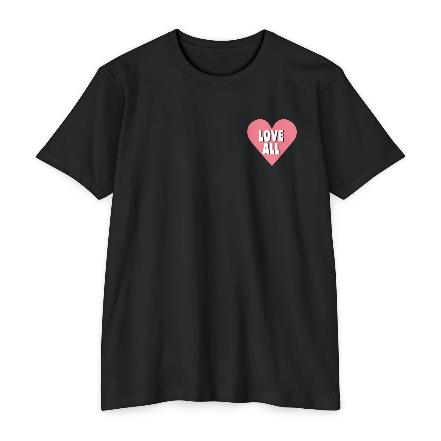 Breast Cancer Awareness* “Love All” Pink Heart Logo, T-Shirt