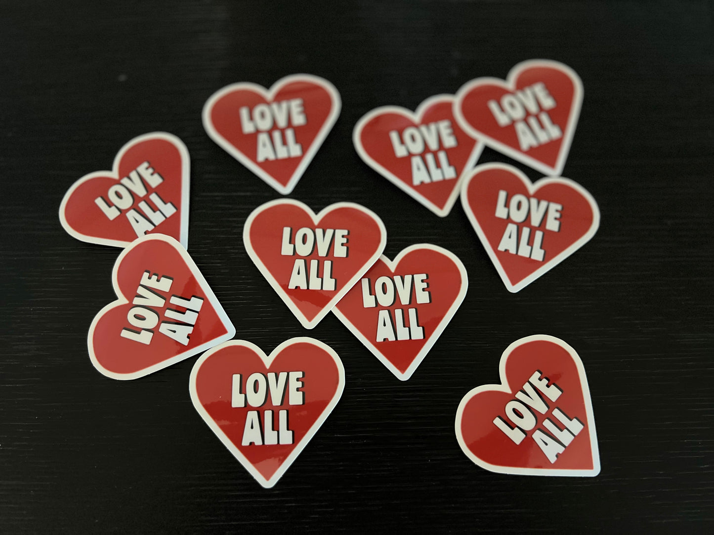 “Love All” Heart Logo - Vinyl Sticker