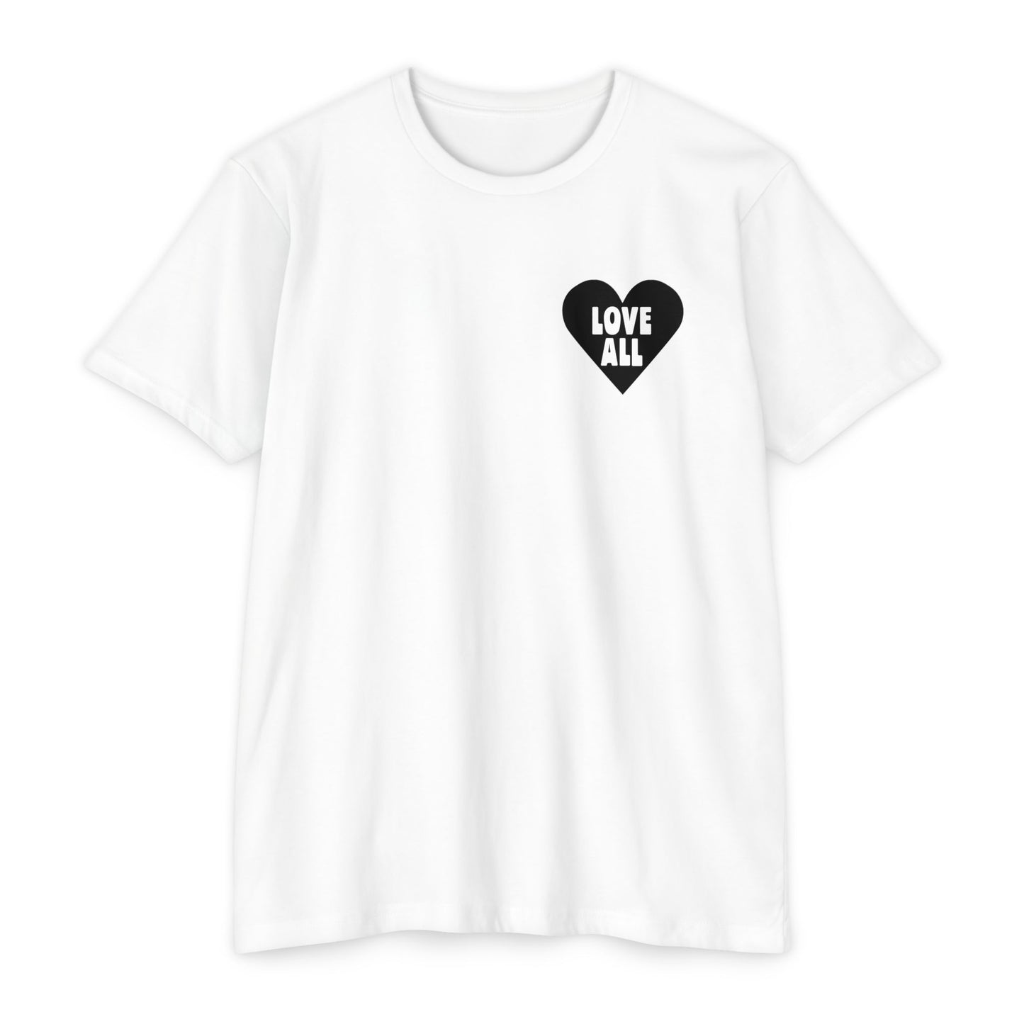 “Love All” BLACK HEART Logo, T-Shirt