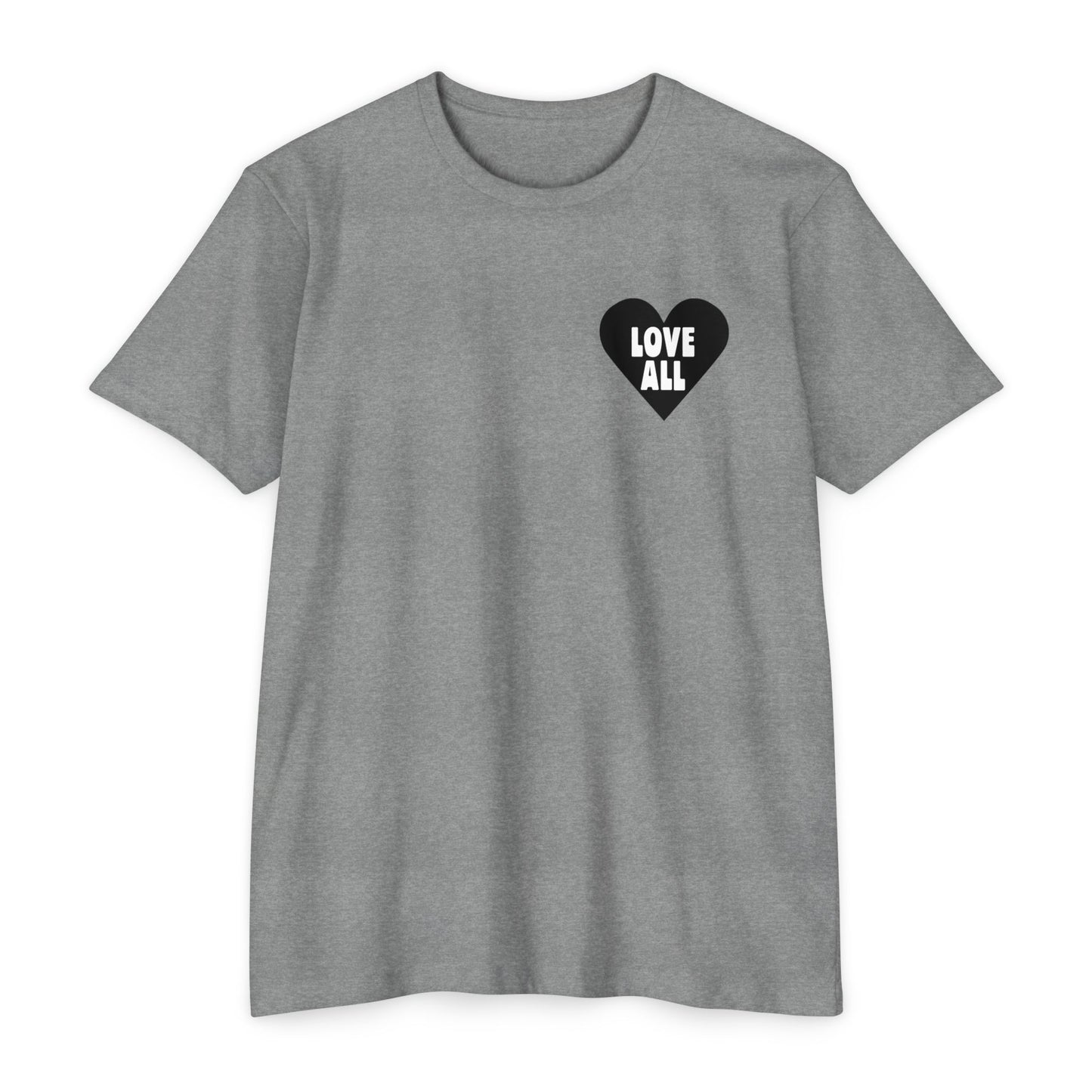 “Love All” BLACK HEART Logo, T-Shirt