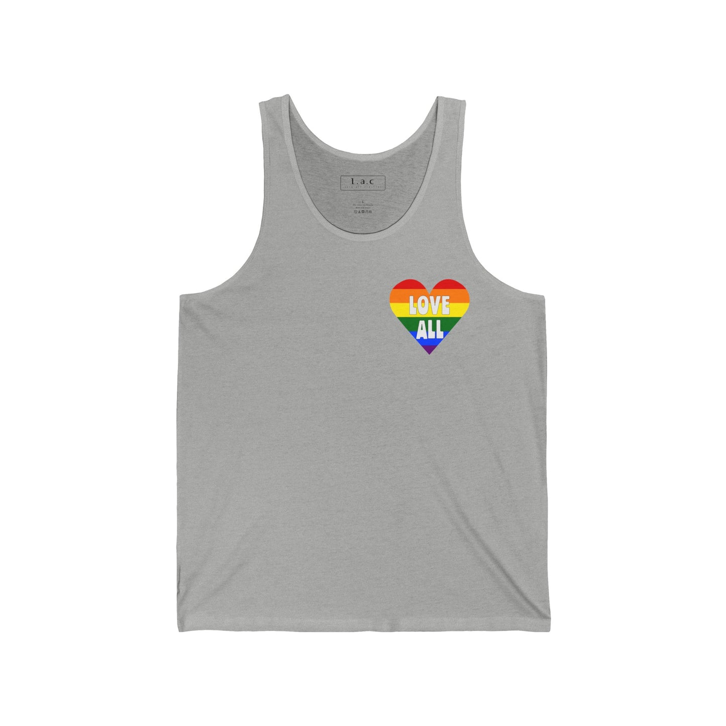 "Love All" Pride Heart Logo, Unisex Tank