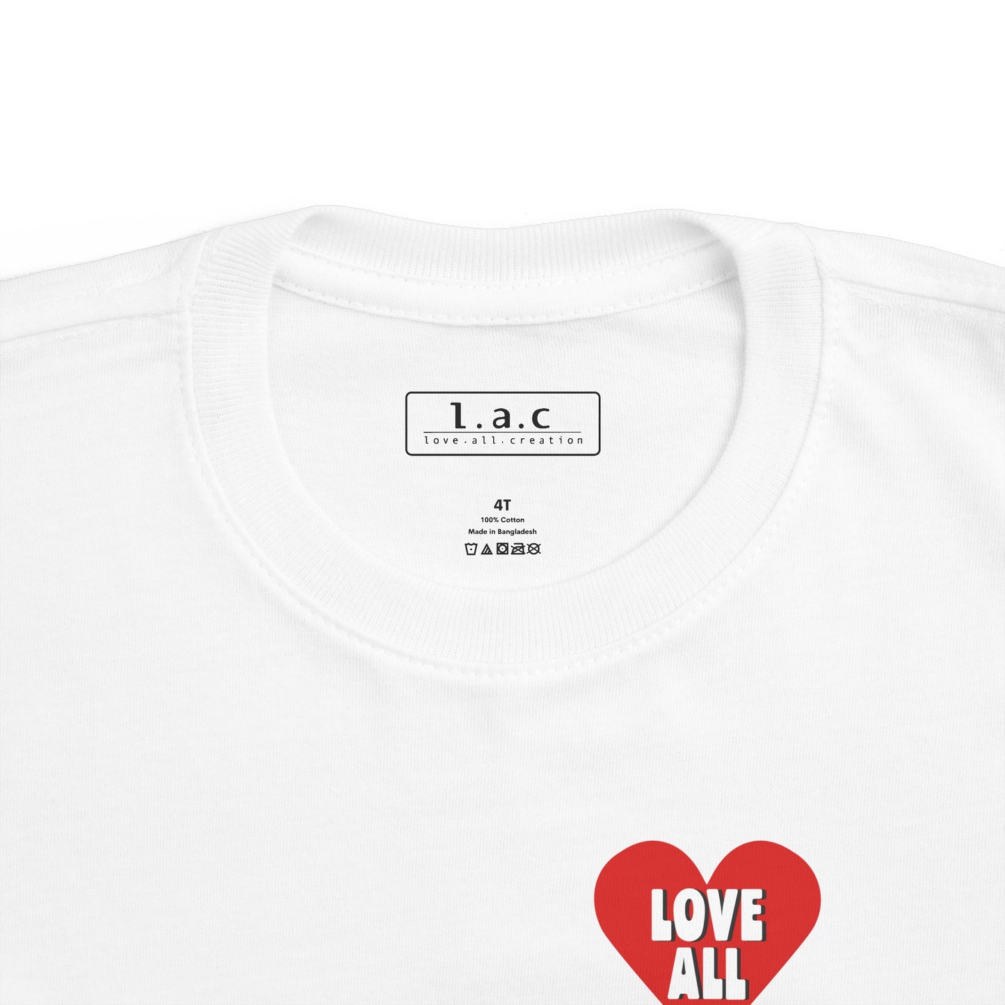 Toddler's ”Love All” Heart Logo, T-Shirt