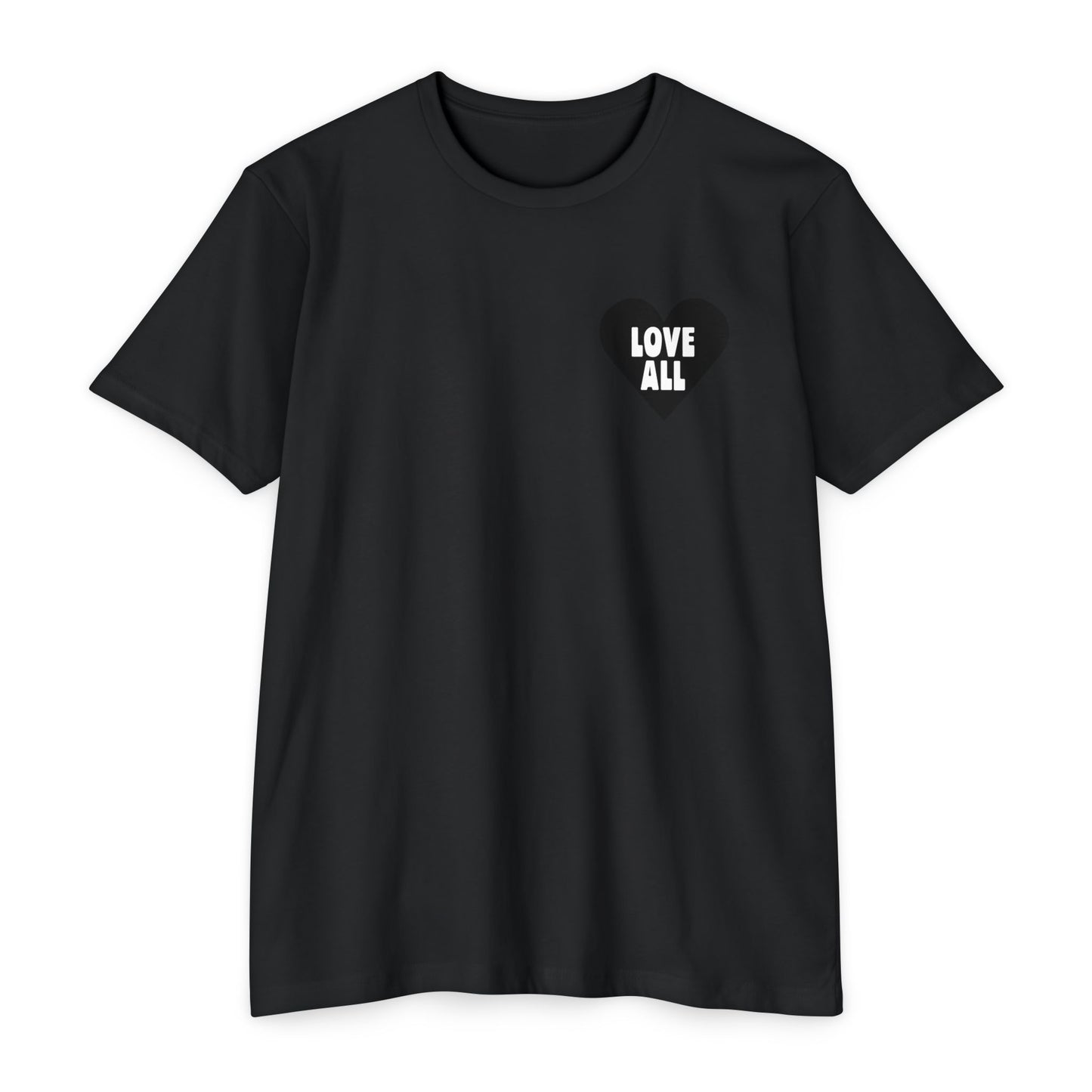 “Love All” BLACK HEART Logo, T-Shirt