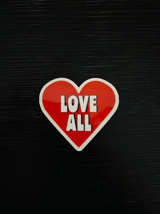 “Love All” Heart Logo - Vinyl Sticker